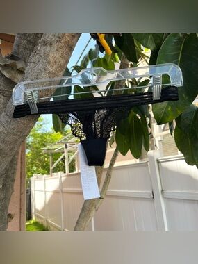 NWT Urban Outfitters Lace Black Thong.